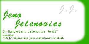 jeno jelenovics business card
